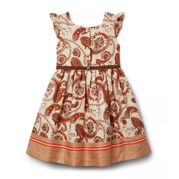Janie and Jack Paisley Border Print Dress 3 - Picture 8 of 9